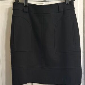 Milly Black Mini Pencil Skirt with Cargo Style for Cocktail